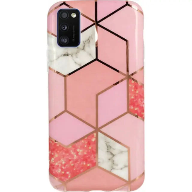 Θήκη Σιλικόνης Pink Marble (Samsung Galaxy A41)