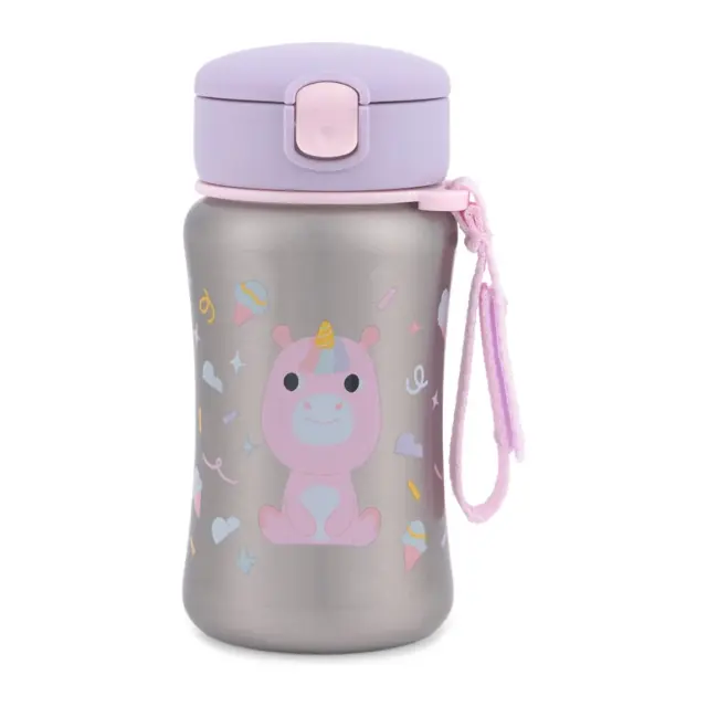 Skip Hop Besties Squad Ανοξείδωτο Παγούρι με Καλαμάκι 350ml Unicorn Purple