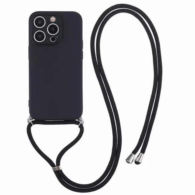 Θήκη με Κορδόνι για τον Λαιμό για iPhone 15 Pro- Black OEM