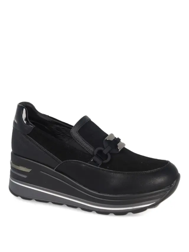Donna Serena Sneakers Γυναικείο δέρμα/ύφασμα Μαύρο DSE/6126 NERO - 37 2