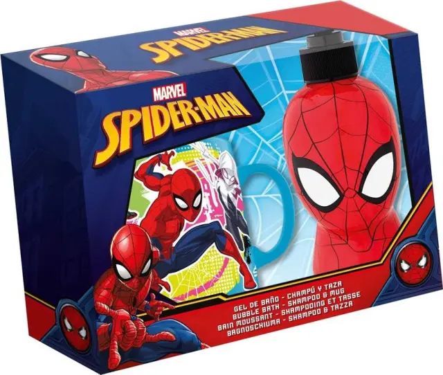 Marvel Spiderman Bath Set Figure & Mug Παιδικό Σετ 2 in 1 Αφρόλουτρο & Σαμπουάν 300ml & Ποτήρι