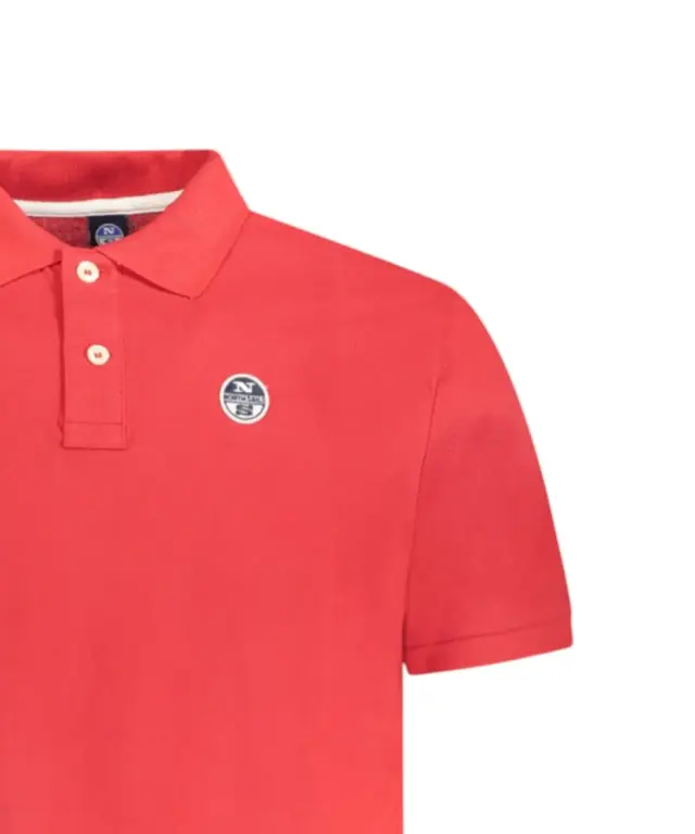 North Sails - Ανδρικό Κοντομάνικο Polo T-Shirt 995011-000-0230 Κόκκινο 3