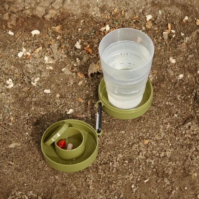 Collapsible Tumbler w Pill Compart CU340 - Gadgets