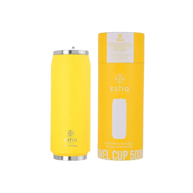 Estia Travel Cup Save The Aegean Burnt Yellow 0.5lt