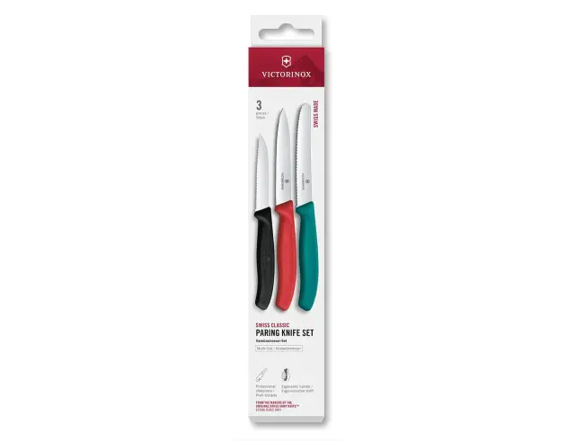 Σετ Μαχαίρια Γενικής Χρήσης Victorinox Swiss Classic με μήκος λεπίδας 8cm, 10cm και 11cm - Multicolour - 3 τεμάχια6.7116.34C1 2