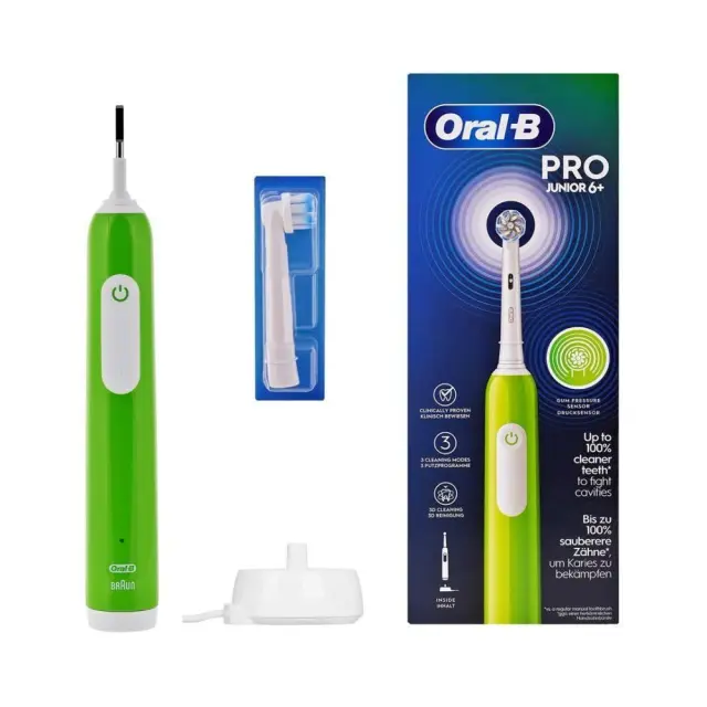 Oral-B Ηλεκτρική Οδοντόβουρτσα Pro Junior Green (Pro Junior 6+ Green)