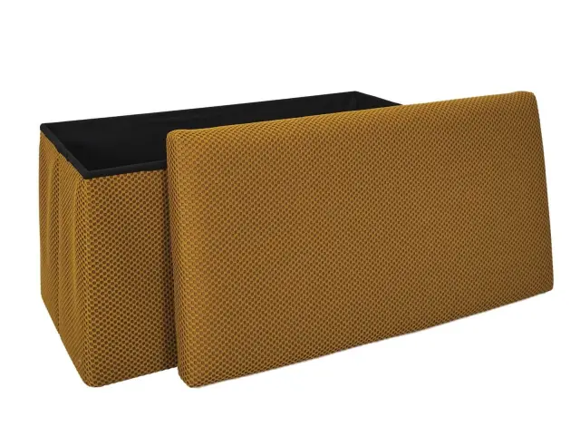 Ταμπουρέ Atom Home Deco Factory με αποθηκευτικό χώρο και διαστάσεις 76x38x38cm - Yellow HD0468 3