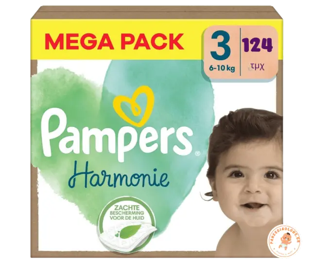 Πάνες Pampers Harmonie MegaPack Νο3 (6-10kg) 124τμχ