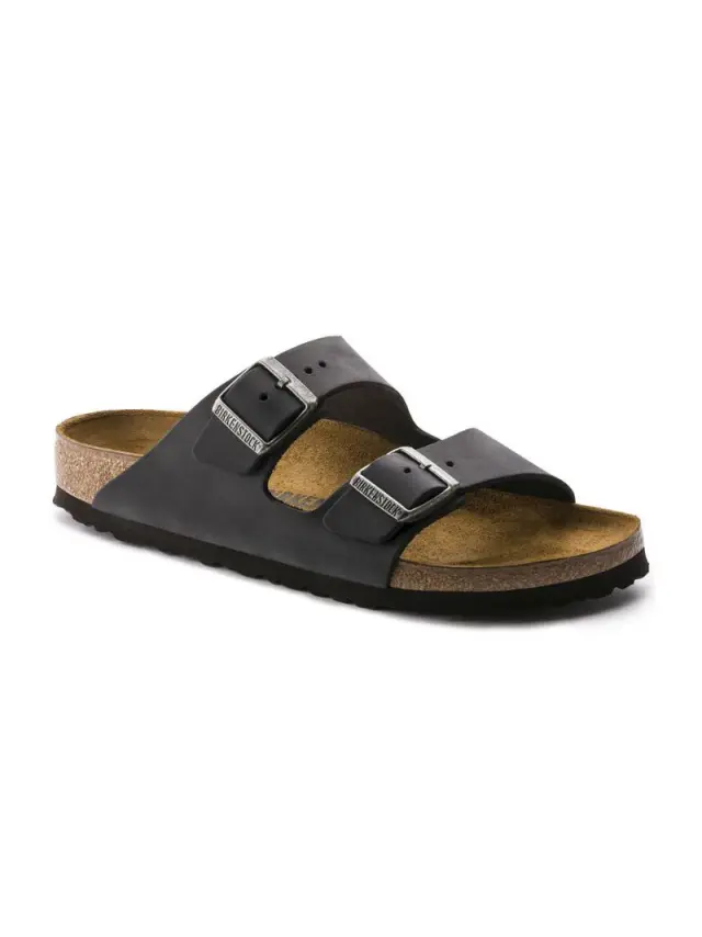 Birkenstock Πέδιλα Unisex δέρμα Oiled Μαύρο BIR/ARIZONA 552113 BLACK 2