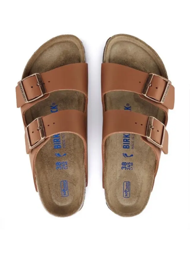 Birkenstock Πέδιλα Unisex Birko-Flor(ανθεκτικό υλικό της Birkenstock-επιτρέπει την επαφή με το νερό) Καφέ BIR/ARIZONA SOFT 1019119 G/BROWN - 44 3