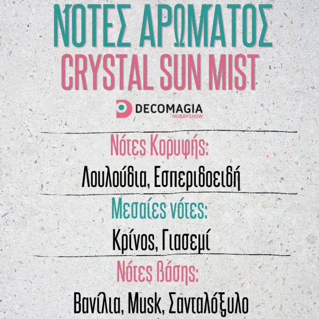 Άρωμα για κερί και σαπούνι 50ml, Crystal Sun Mist 3