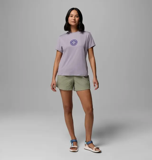 Columbia Parsons Point T-Shirt Lavender Pearl Heather – Γυναικείο Μπλουζάκι με Τύπωμα - 2154951-551 2