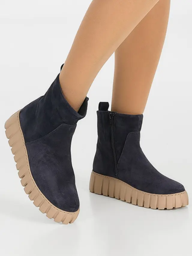 Gabor Μποτάκια Γυναικείο δέρμα Nubuck Μπλέ GAB/76780 46-D/BLUE 2