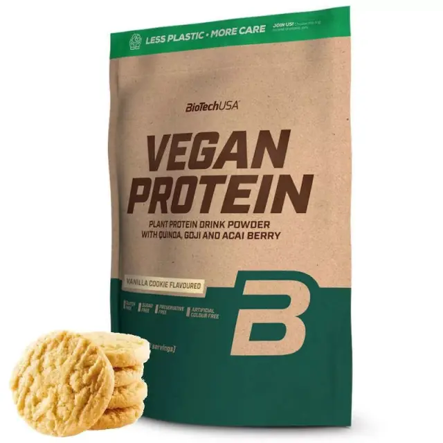 Biotech USA Vegan Protein Χωρίς Γλουτένη & Λακτόζη με Γεύση Vanilla Cookies 2kg