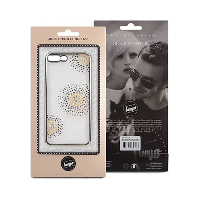 Θήκη Σιλικόνης Beeyo Flower Dots Case Για Apple iPhone 7 Plus / 8 Plus Ασημί 2