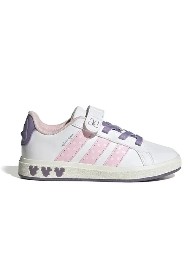 Παιδικά Παπούτσια Adidas για Κορίτσια Disney Minnie Mouse Grand Court White (Μεγέθη 28-36) ΡΟΖ