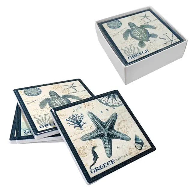 Σετ σουβέρ Greece 4τμχ - Coaster set 4pcs 026042