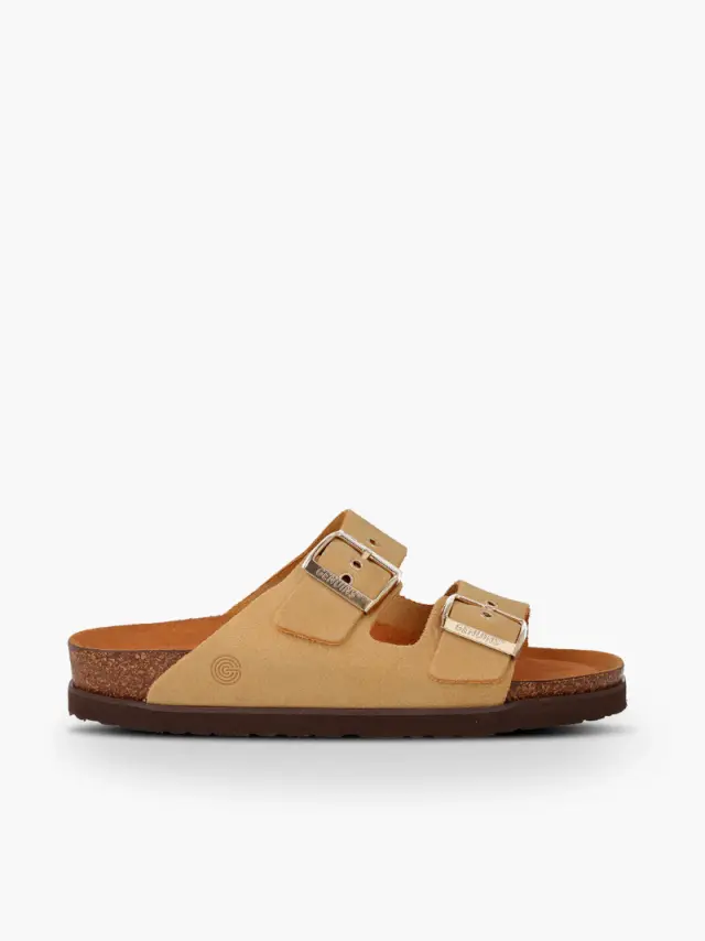 Genuins Πέδιλα Γυναικείο δέρμα Nubuck Μπεζ GEN/HAWAII PREM G104348 CAMEL 3
