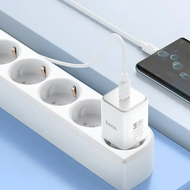 Φορτιστής Ταξιδίου Small Size Hoco N43 Vista με USB-C PD30W GaN Tech Λευκός 3