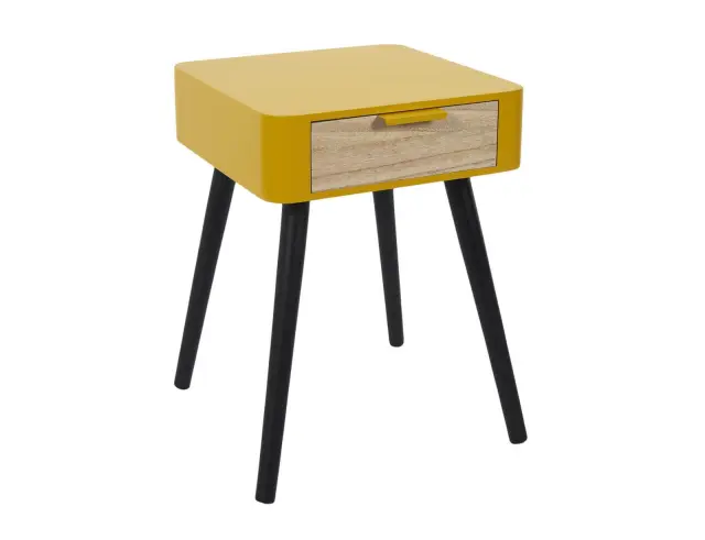 Κομοδίνο Home Deco Factory με διαστάσεις 35x40x48cm - Yellow Mustard HD7337 3