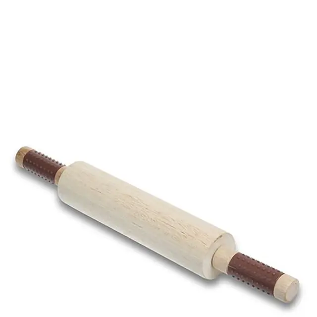 Ξύλινος Πλάστης Με Χερούλια Σιλικόνης 45.5cm 10-107-029