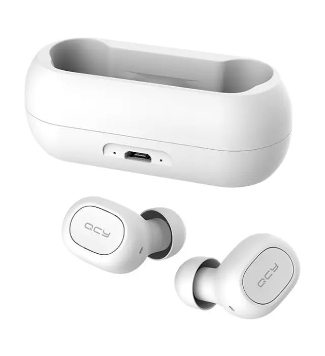 QCY T1C TWS WHITE True Wireless Earbuds 5.0 Bluetooth Headphones 80hrs 2