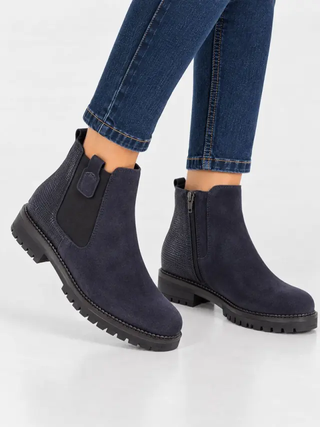 Gabor Μποτάκια Γυναικείο δέρμα/δέρμα Nubuck Μπλέ GAB/802401 004-D/BLUE 2
