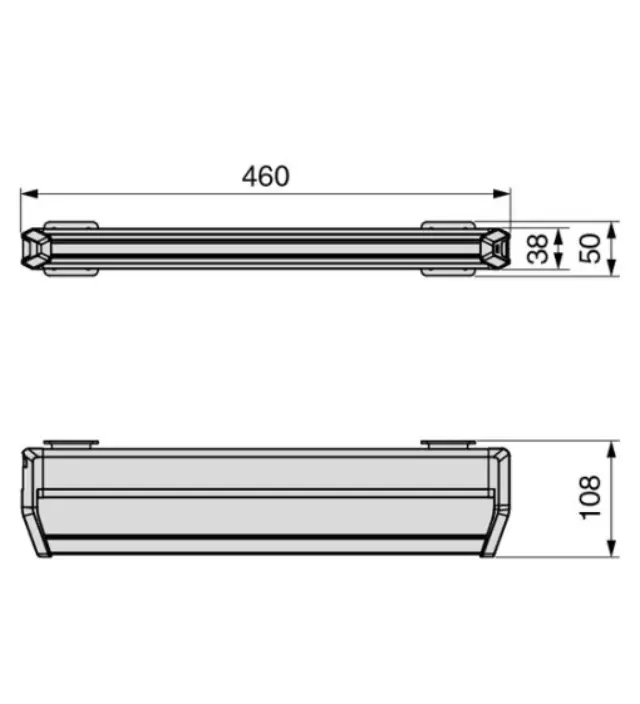 ΚΡΕΜΑΣΤΡΑ ΟΡΟΦΗΣ ΣΥΡΟΜΕΝΗ ΜΕ ΦΡΕΝΟ EMUCA QUARTZ 7140252 460X50Χ108MM ΤΙΤΑΝΙΟ 3