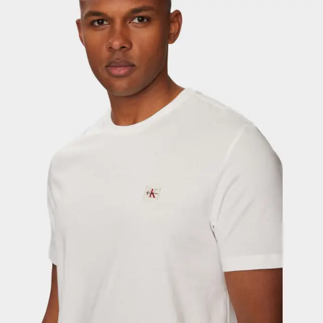Calvin Klein - Ανδρικό T-shirt Cotton Badge Regular Fit LV04RC272G-YAF Λευκό - 2XL 2