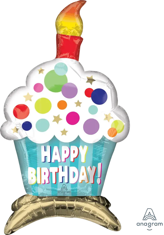 Μπαλόνι Φοιλ Ultrashape Capcake / 38 x 60 εκ - Happy Birthday
