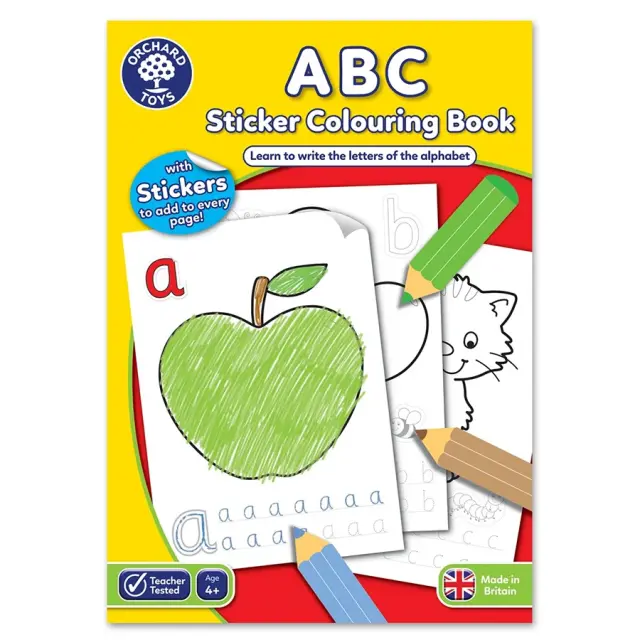Orchard Toys ABC Colouring Book - Χρωμοσελίδες με αυτοκόλλητα (4+ ετών) ORCHCB02