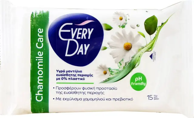 Every Day Chamomile Υγρά Μαντηλάκια Ευαίσθητης Περιοχής 15τμχ