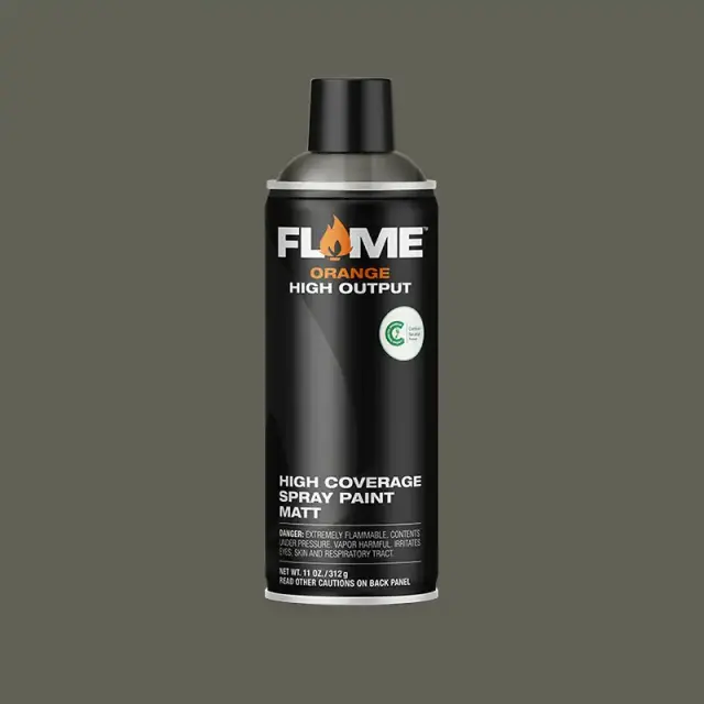 Flame Orange Spray Paint 400ml FO-833 Stone Grey Dark