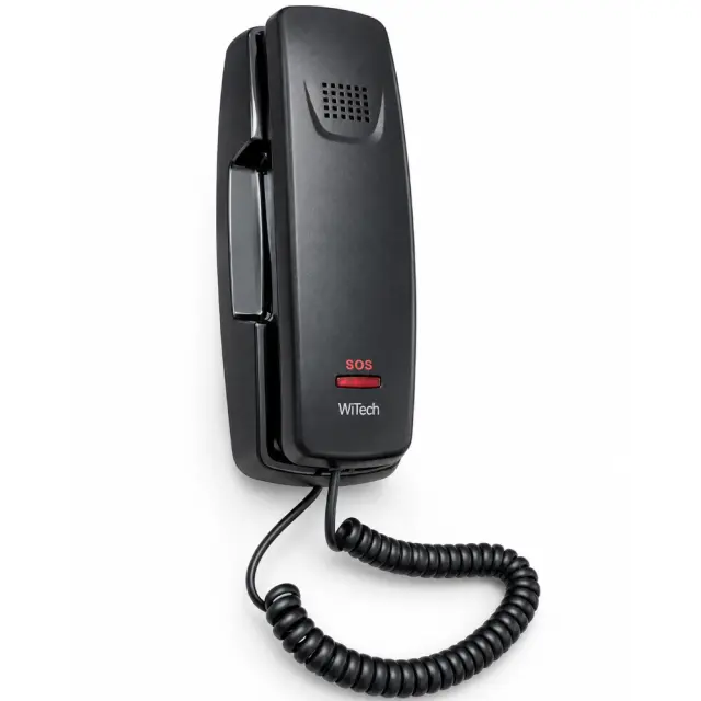 Σταθερό Ψηφιακό Τηλέφωνο WiTech WT-5001BLK Μαύρο με πλήκτρο SOS και 10 Μνήμες