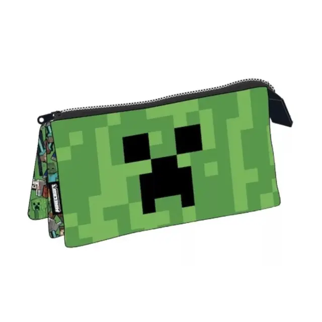 Κασετίνα τριπλή Minecraft Face triple pencil case 2