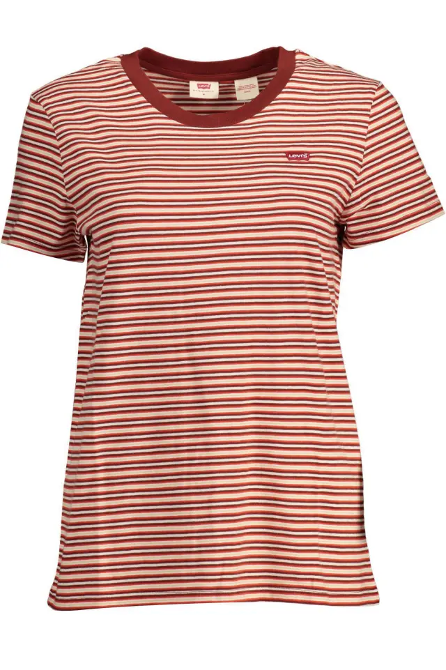 Ριγέ T-Shirt Levi`s 39185-0183 Κόκκινο - 2XS