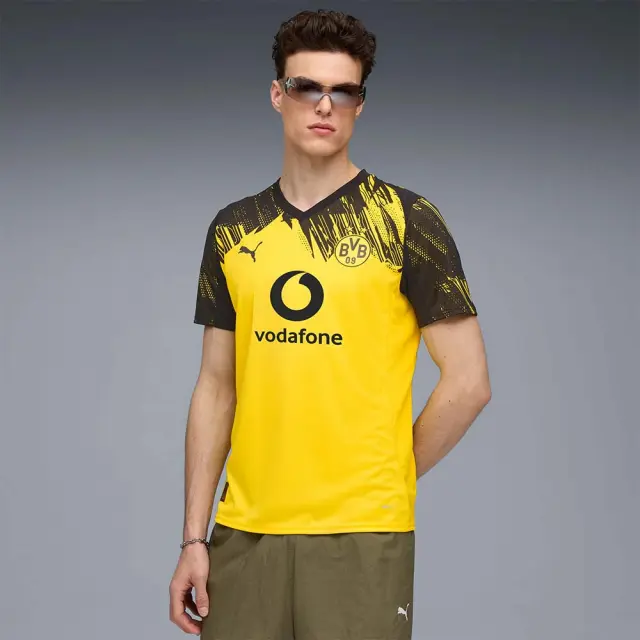 Puma Men's BVB Borussia Dortmund Home Replica Jersey Κίτρινο - Μαύρο 780088-01 (Puma)