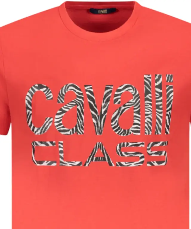 Cavalli Class - Ανδρική Μπλούζα T-Shirt Short Sleeve TXT61DJD060-02000 Κόκκινο 3