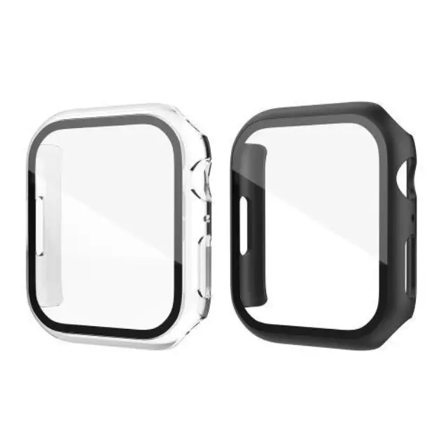 Θήκη PC με Tempered Glass Ahastyle WG65 Premium Apple Watch Ultra 4/ 3/ 2/ 1 49mm Μαύρο-Διάφανο (2 τεμ.) N66876