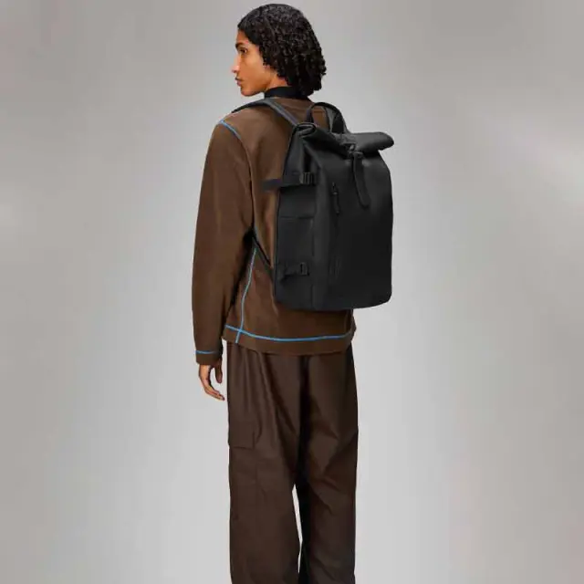 Αδιάβροχο Σακίδιο Rains Rolltop Rucksack Large 14590-Black Μαύρο - ONESIZE 3