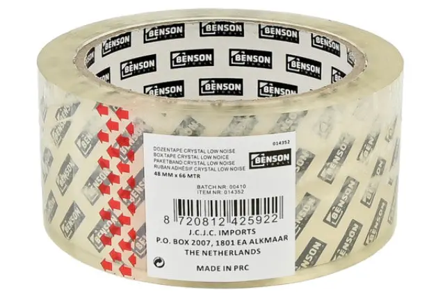 Box tape crystal clear low noise 66 m x 48 mm