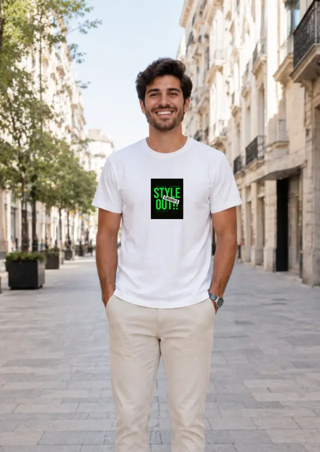 T-shirt Noshame® Λευκό με τύπωμα Style out - 3026067 - XXL