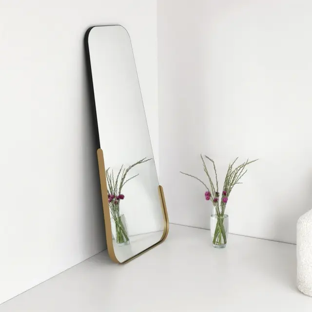 Stewehome Καθρέφτης Ολόσωμος Χρυσό Πλαίσιο 60x130x130 cm 3