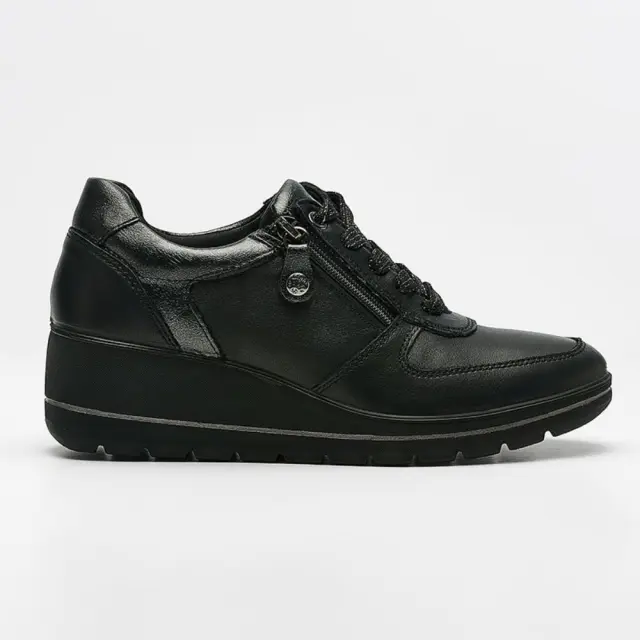 Imac Sneakers Γυναικείο δέρμα Μαύρο IMA/655740 NERO