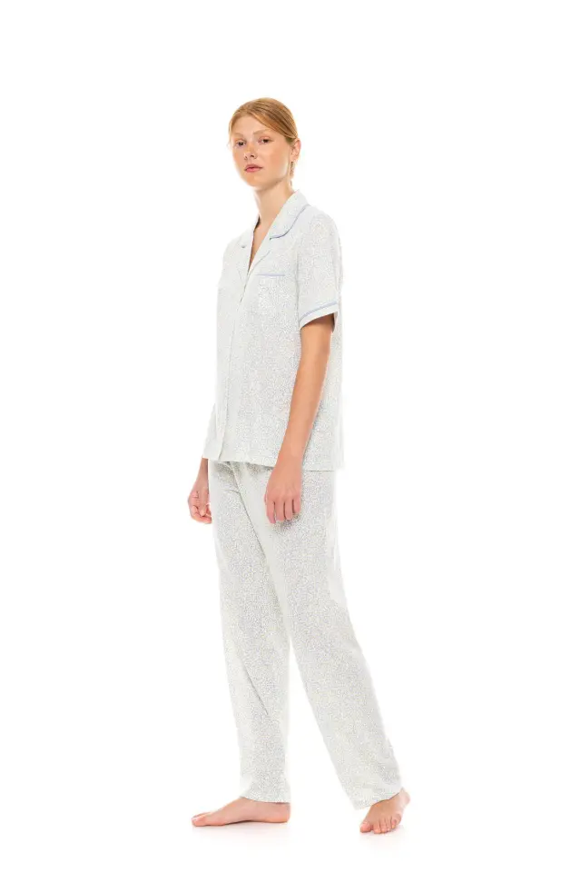 S1502 - Type - PYJAMA BUTTONED LONG PANTS PASTEL LEOPARD - M 3