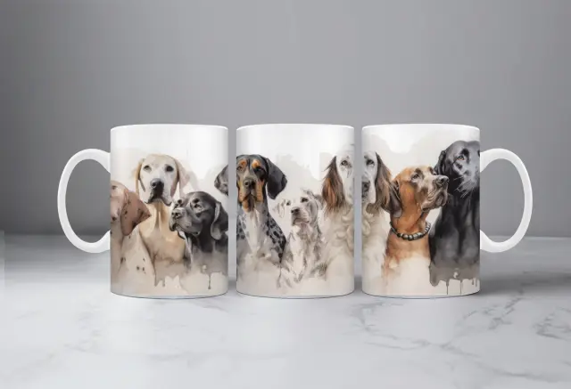 Κούπα dogs 1Κούπα κεραμική 330ml λευκη με συσκευασία δώρου " (DOGS 04)