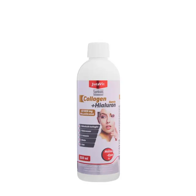 JutaVit Collagen+Hyaluron Matrix Strawberry-Raspberry, 500 ml
