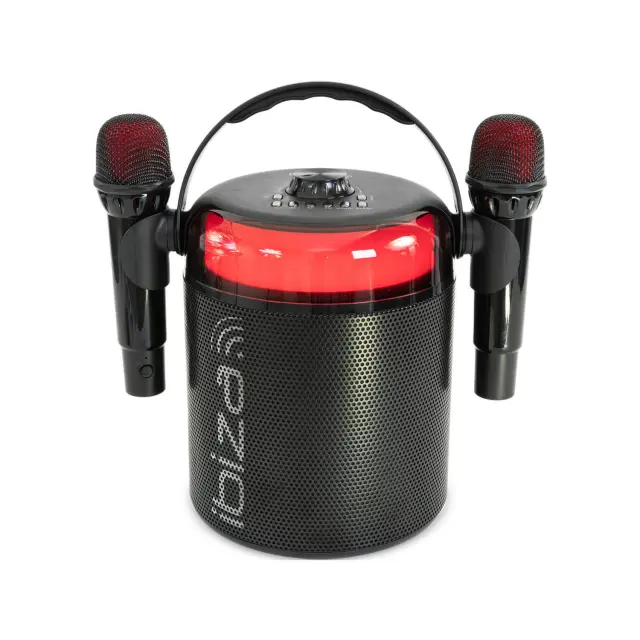 Ibiza Karahome-BK Ηχείο Karaoke Bluetooth (με 2 Μικρόφωνα)