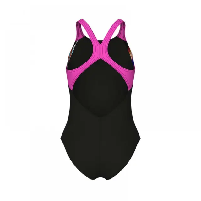 Arena Girl's Lit Logo V Back Swimsuit Μαύρο 010690-590 (Arena) 3