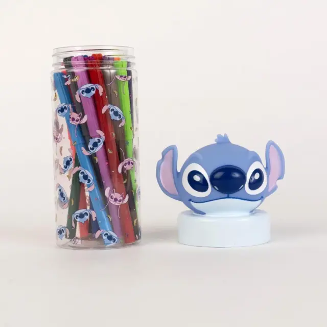 Κασετίνα/δοχείο πλαστικό με μαρκαδόρους Stitch Disney pencil case/can 2700002377 3